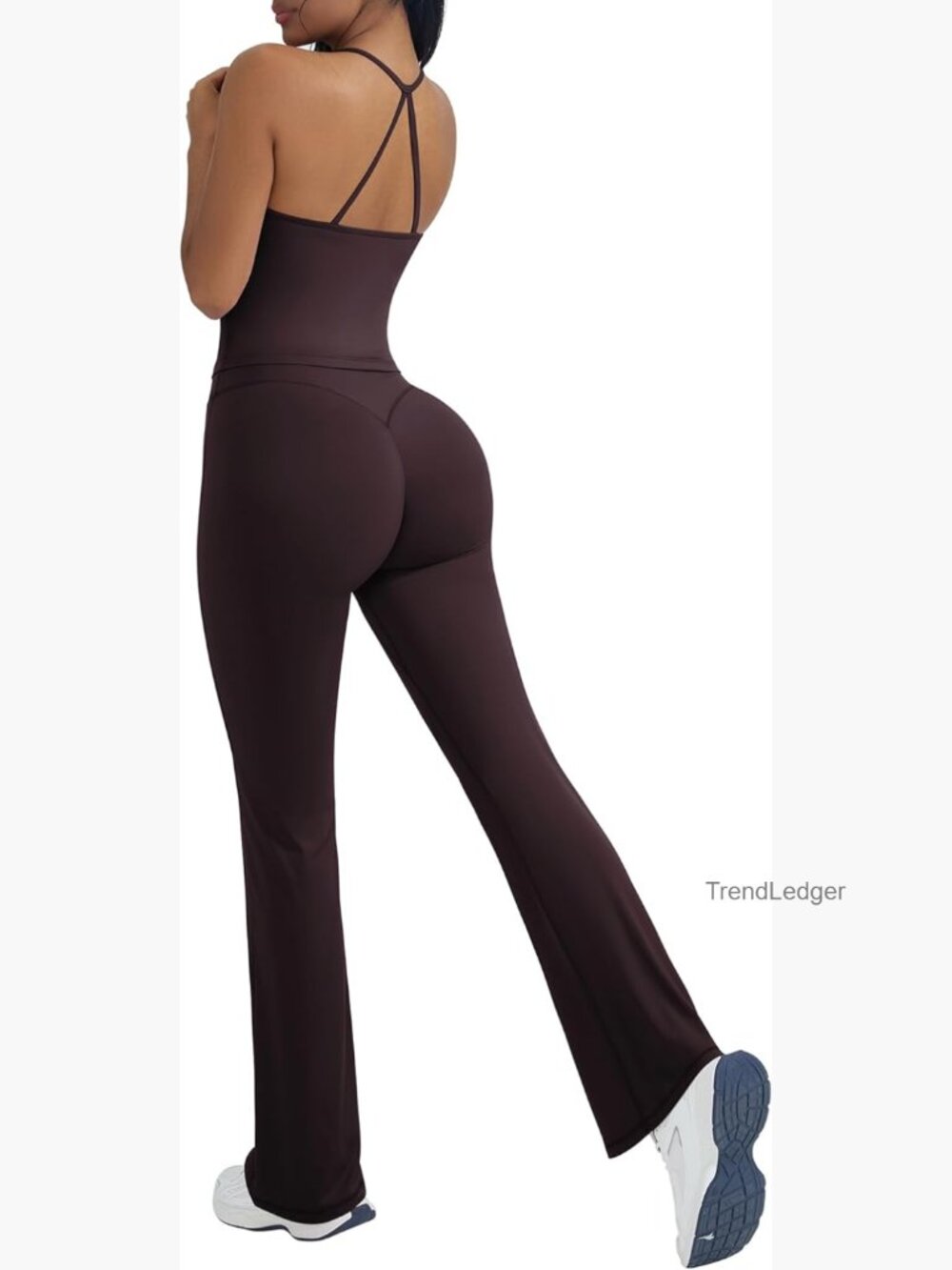 2 Piece Workout Sets for Women Padded Tank Top Flare Leggings Pilates Outfits